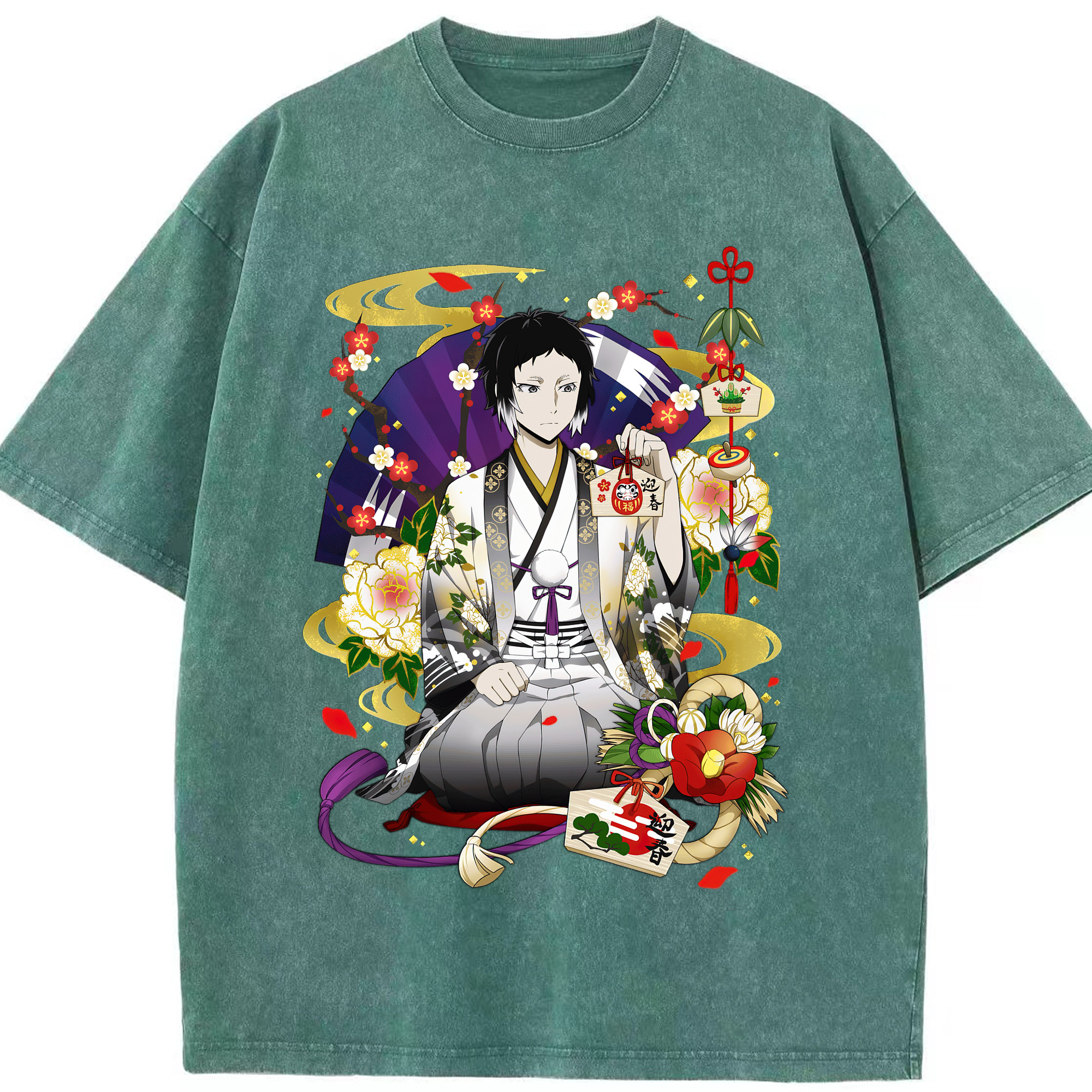 （画像用） 文豪ストレイドッグス Bungo Stray Dogs 綿100% ヴィンテージ風 半袖Tシャツ（フロントプリント）